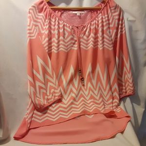 Hollywould Hippie Boho Peasant Shirt Blouse Top Si